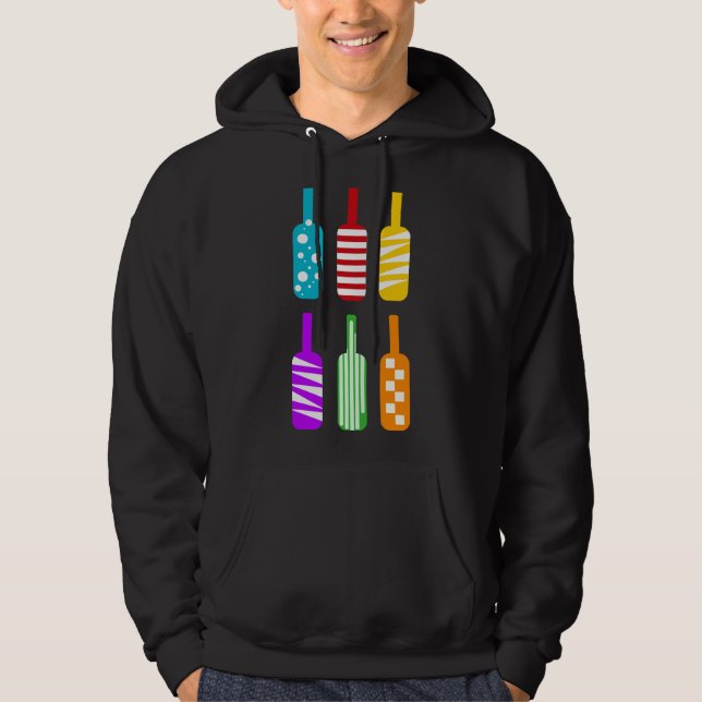Weinflasche Hoodie (Vorderseite)