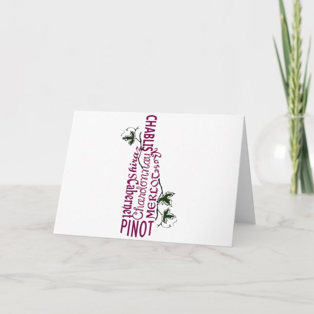 Weinflasche Karte (Vorderseite)