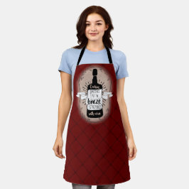 Weinflasche Kochen mit Wein personalisierte Küche Schürze