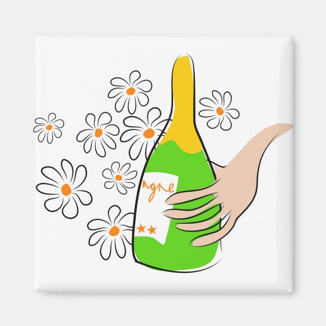 Weinflasche Magnet (Vorne)