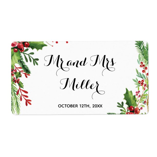 Weinflasche mit Mini-Champagner-Flasche - botanisc (Vorne)