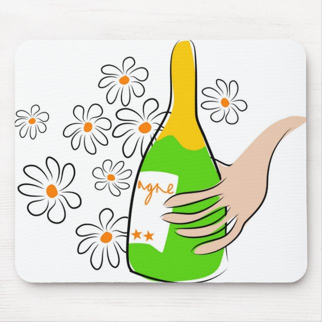 Weinflasche Mousepad (Vorne)