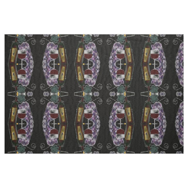 Weinflasche n Trauben Stoff (Fat Quarter (45,7 x 55,9 cm))