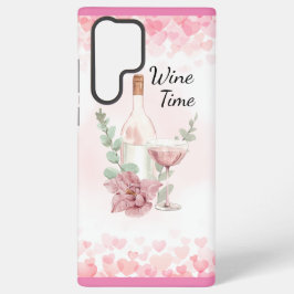 Weinflasche und Weinglas Weinlese Weinzeit Samsung Galaxy Hülle