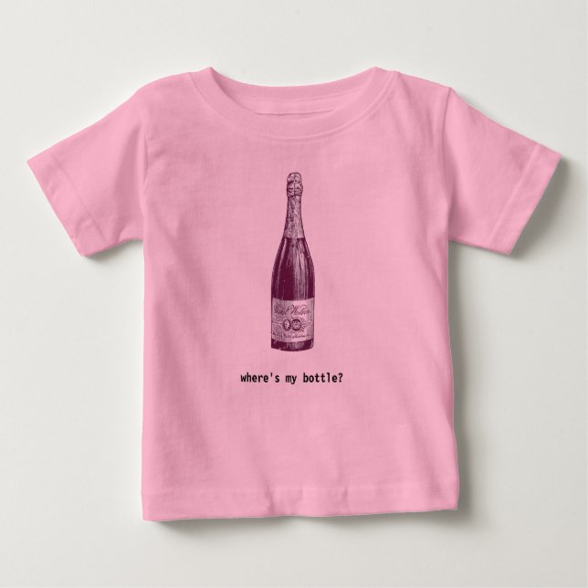 Weinflasche - Wo ist meine Flasche? Baby T-shirt (Vorderseite)