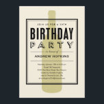 Weinflasche zum Geburtstag Einladungen<br><div class="desc">Weingeburtstag mit modernem Deko-Design und Weinflaschenthema. Ändern Sie die benutzerdefinierte Formulierung,  um Ihre Party-Anforderungen.</div>