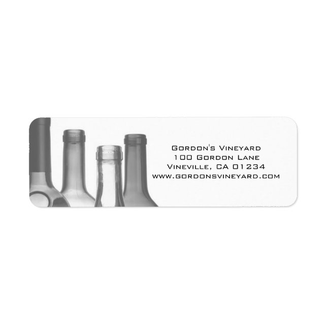 Weinflaschen Aufkleber für das Etikett (Vorne)