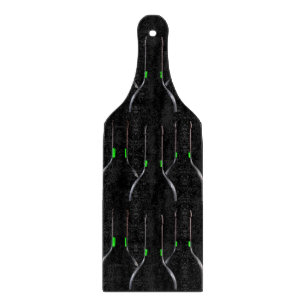 Weinflaschen Black Glass Cutting Board Paddel Schneidebrett
