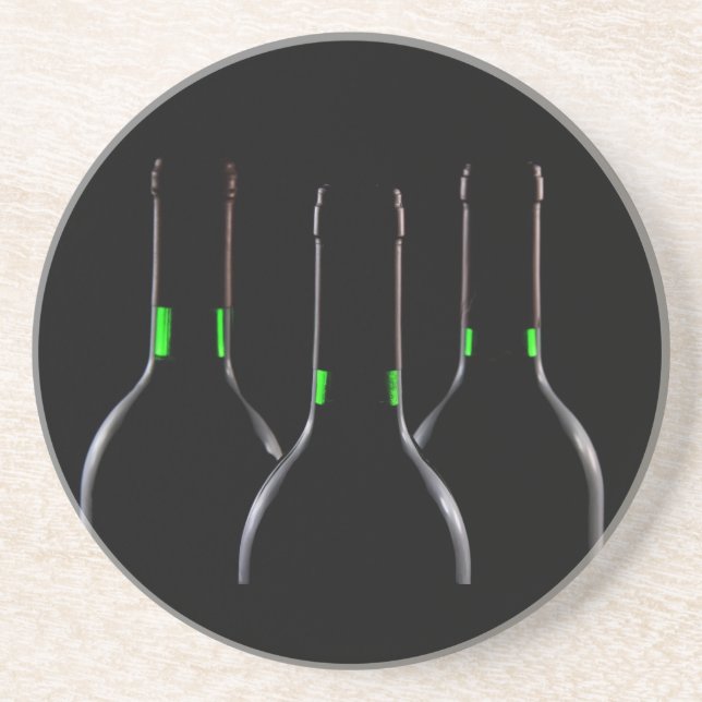 Weinflaschen Black Sandstone Drink Untersetzer (Vorne)