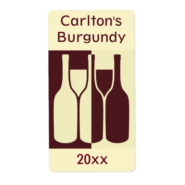 Weinflaschen Glass Image Wine Label (Vorne)