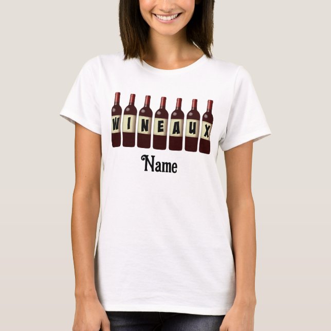 Weinflaschen Roter Wein nach Maß T-Shirt (Vorderseite)