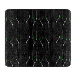 Weinflaschen Schwarze Decorative Glasschneidewand Schneidebrett