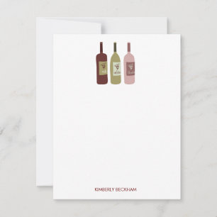 Weinflaschen Stationery-Mitteilungskarten Mitteilungskarte