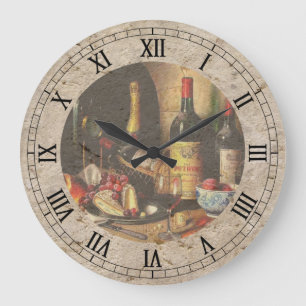 Weinflaschen-Wanduhr Große Wanduhr