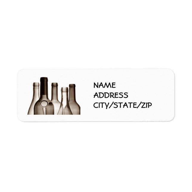 WEINFLASCHEN WEINLOVERE ADDRESS-ETIKETTEN (Vorne)
