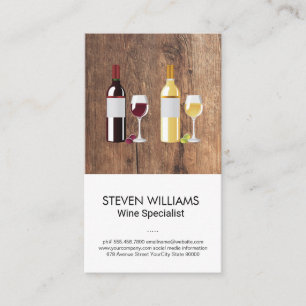 Weinflaschen   Wood Business Card Visitenkarte