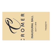 WEINFLASCHENETIKETT CHAMPAGNE INAUGURAL BALL STICK
