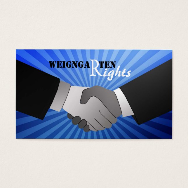 Weingarten Rechte Business Cards (Vorderseite)