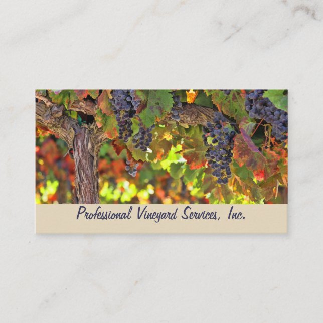 Weingarten und Erntedienstleistungen Business Card Visitenkarte (Vorderseite)