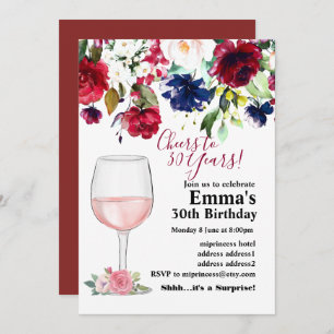 Weingeburtstagseinladung, "Aged to Perfection" Einladung
