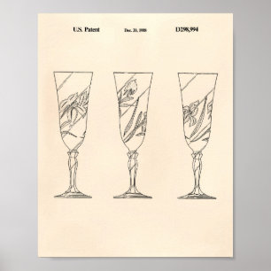Weinglas 1988 Patent Kunst Altes Poster Peper