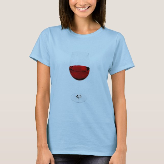 Weinglas abgeschieden T-Shirt (Vorderseite)
