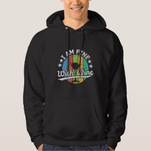 Weinglas aus Rotwein und Weißwein Hoodie