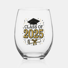 Weinglas der Klasse 2025 Ohne Stiel