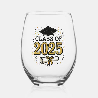 Weinglas der Klasse 2025 Ohne Stiel