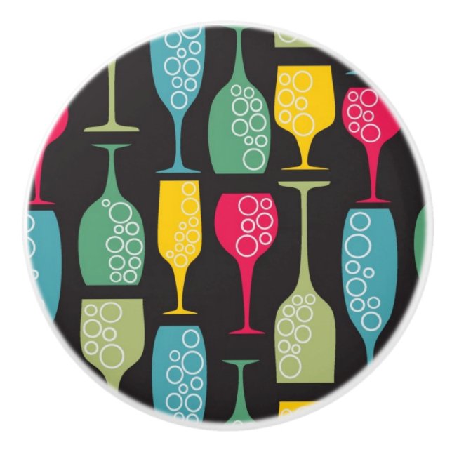 Weinglas Keramikknauf (Vorderseite)