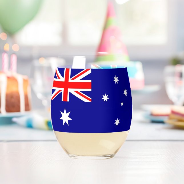 Weinglas mit Flagge Australiens Ohne Stiel (Insitu (Geburtstag))
