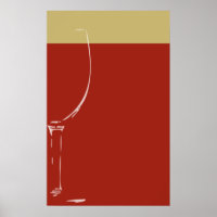 Weinglas-Plakat