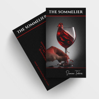 Weinglas Sommelier Visitenkarte