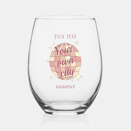 Weinglas Stadt Name Souvenir Geschenk trinken Ohne Stiel