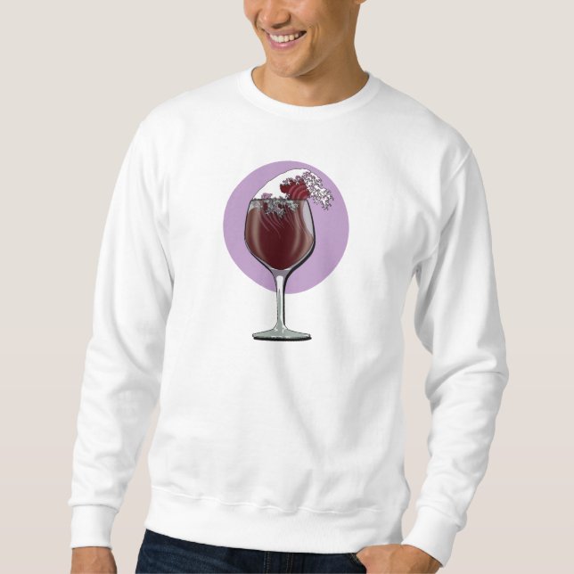 Weinglas Sweatshirt (Vorderseite)