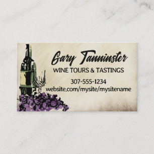 Weinglas-Trauben-Catering-Geschäftskarte Visitenkarte