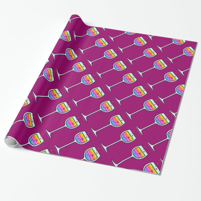 Weinglas VERPACKUNGSPAPIER Geschenkpapier (Ungerollt)