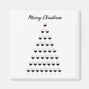 Weinglas Weihnachtsbaum Magnet