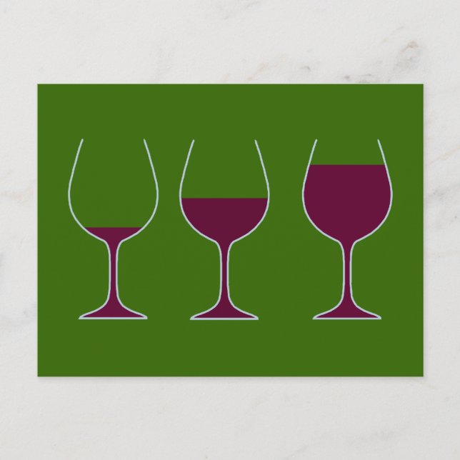 Weingläser Wein Gläser Gläser Postkarte (Vorderseite)