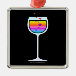 WEINGLASPREMIUM SILBERNES ORNAMENT