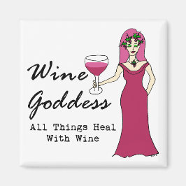 Weingöttin "Alles heilen mit Wein" Magnet