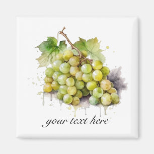 Weingut Wasserfarbe Trauben, individuell Magnet