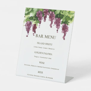 Weingut Weinberg Hochzeitsbarmenü Sockelschild