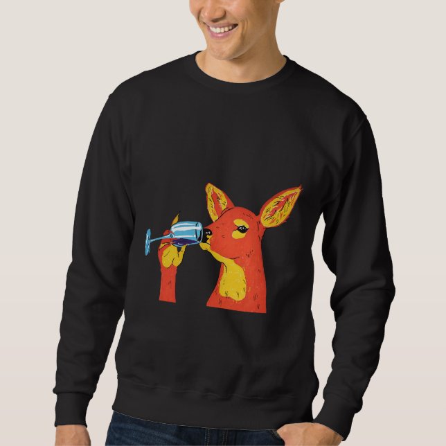 Weinhirsch Sweatshirt (Vorderseite)