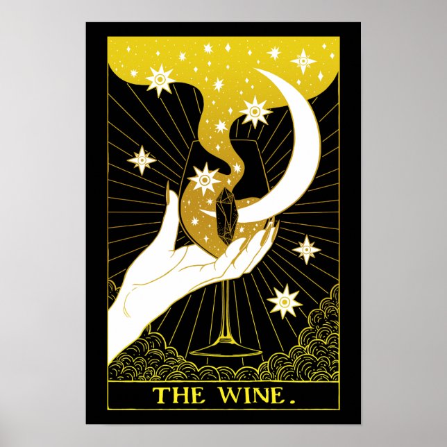 Weinkarte mit Tarot Poster (Vorne)