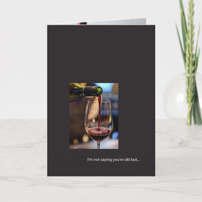 Weinkarte zum Geburtstag Karte (Vorderseite)