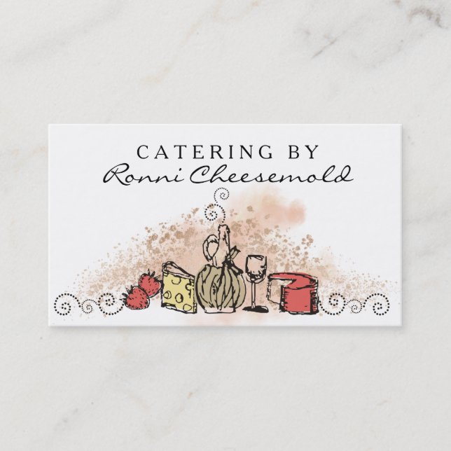 Weinkäsefrucht-Kochs-Catering-Geschäftskarte Visitenkarte (Vorderseite)