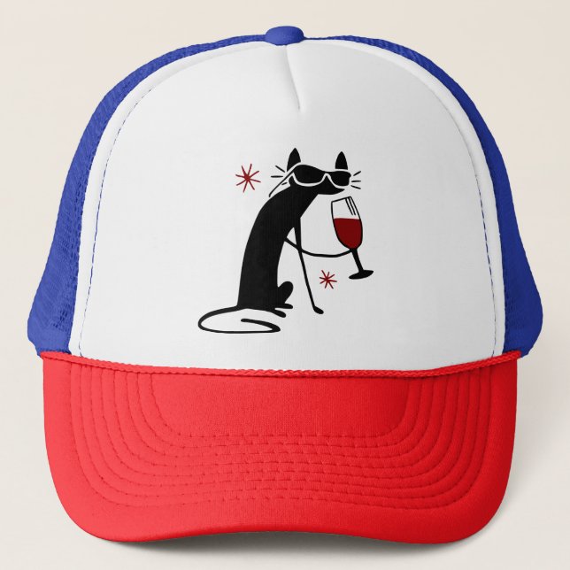 Weinkatze Truckerkappe (Vorderseite)