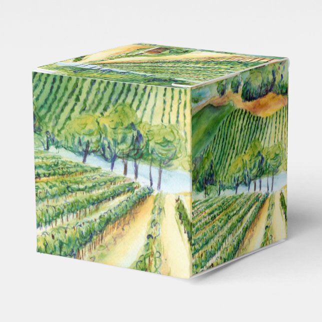 Weinkeller Grapevines Weinberg Party Maßgeschneide Geschenkschachtel (Vorderseite)