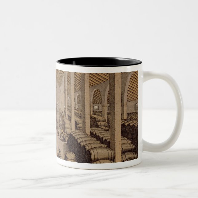 Weinkeller in Jerez de la Frontera Zweifarbige Tasse (Rechts)